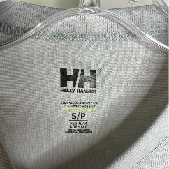 Helly Hansen Athletic Shirt Mens Small Gray UPF 50+ Regular Fit NWT - Picture 2 of 12
